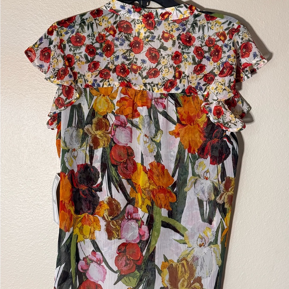 Fig & Flower by Anthropologie size S NWT Floral Print Women's Top - Picture 4 of 8